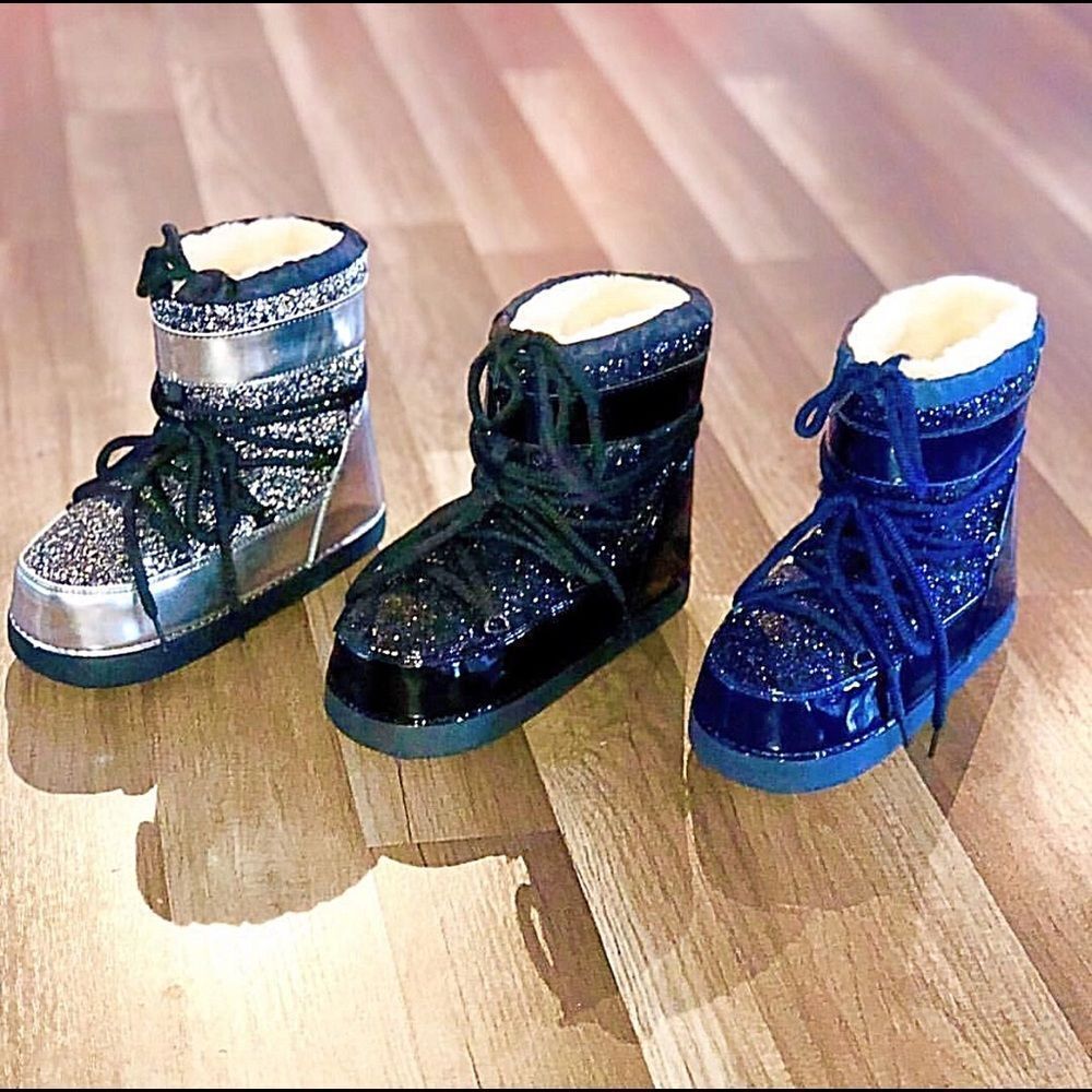 Teddy Glitter moon boots